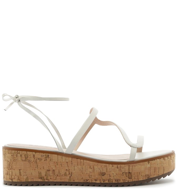 SANDÁLIA FLATFORM LACE-UP CORTIÇA WHITE SANDÁLIA FLATFORM LACE-UP CORTIÇA WHITE