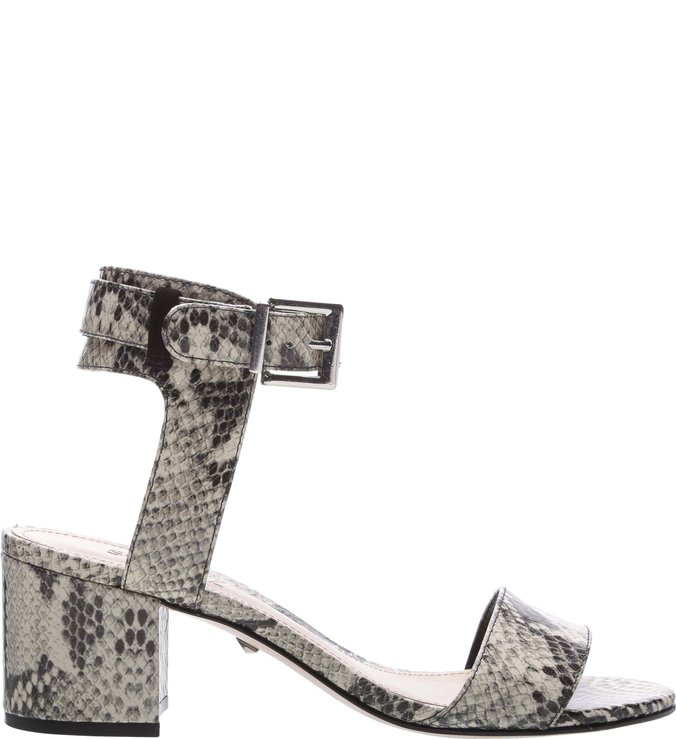 Sandália Edgy Block Heel Python Sandália Edgy Block Heel Python