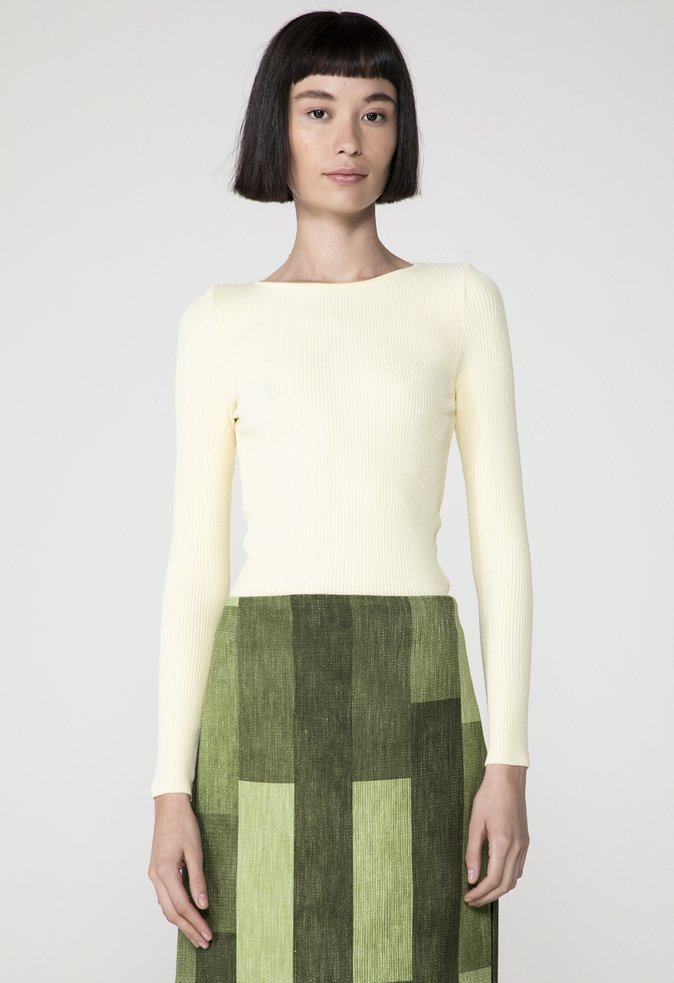 Blusa Manga Longa Francesca Tricot Bege