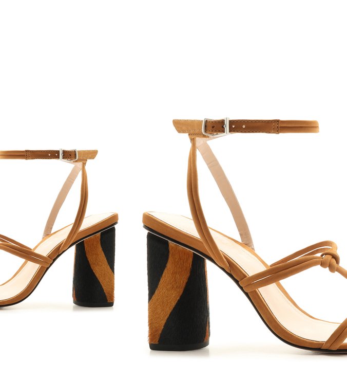 Sandália Strings Zebra Heel Caramel Sandália Strings Zebra Heel Caramel