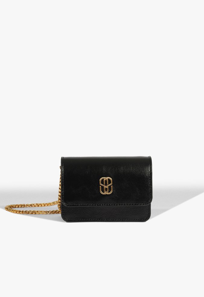 Bolsa Tiracolo Mini Dee Couro Preta