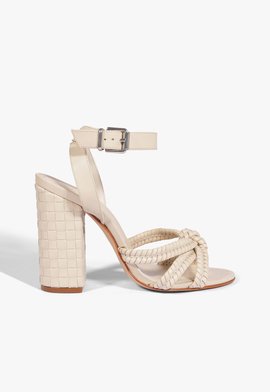 Sandália Kareena Woven Couro Off White