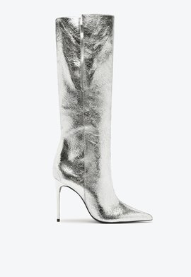 Bota Frances Up Couro Prata