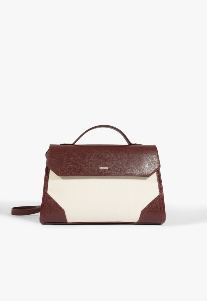 Bolsa Tote Grande Susan Lona Couro Vermelha