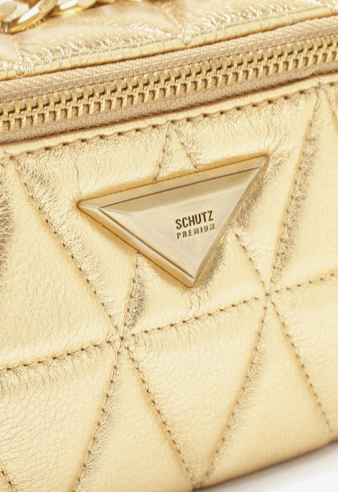 Bolsa Tiracolo 944 Couro Matelassê Dourada Bolsa Tiracolo 944 Couro Matelassê Dourada