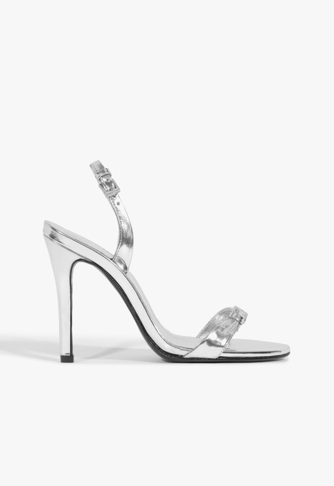 Sandália Salto Skye High Stiletto Prata