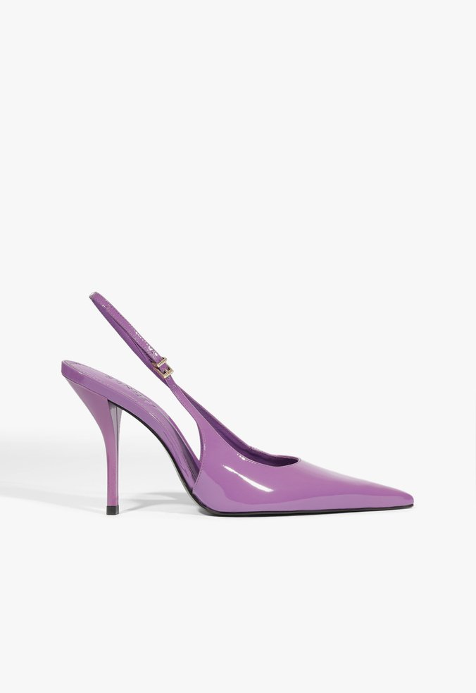 Slingback Liora Couro Roxo