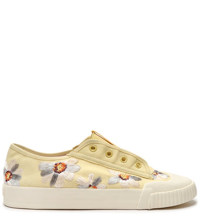 Tênis Lona Smash Floral Amarelo
