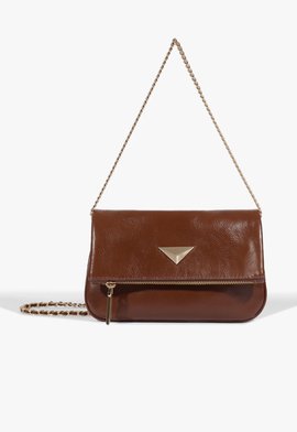 Bolsa Clutch Denny Média Couro Marrom