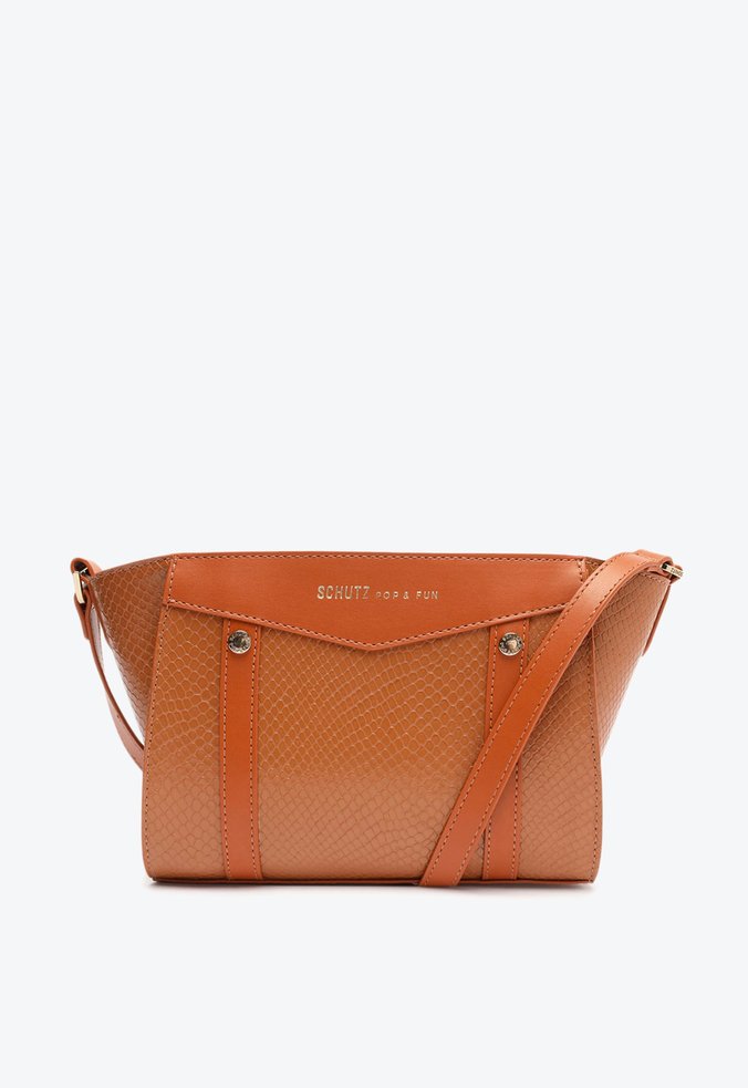Bolsa Tiracolo Eloá Snake Marrom