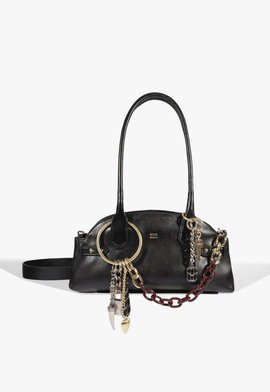 Bolsa Tote Baguete Broadway Média Couro Preta