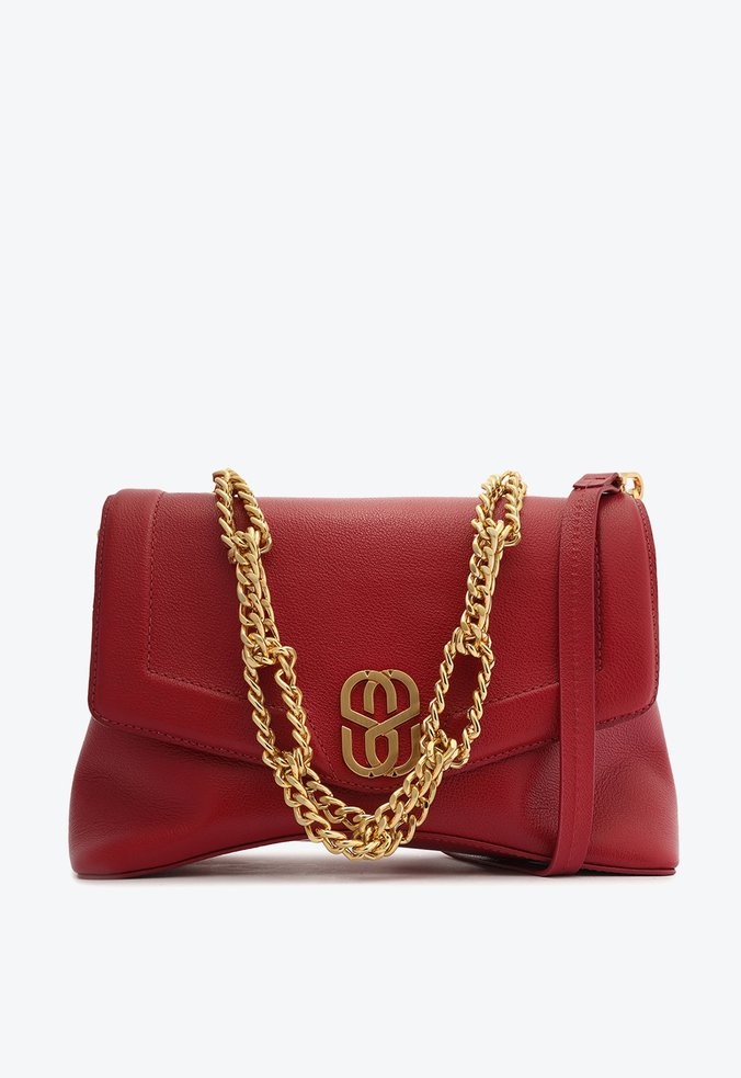 Bolsa Tiracolo Grande Blair Couro Vermelha
