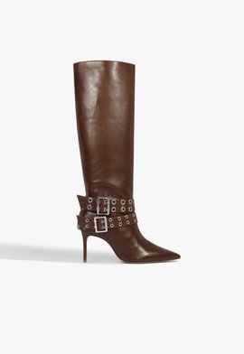 Bota Marien Cano Longo Estonada Marrom