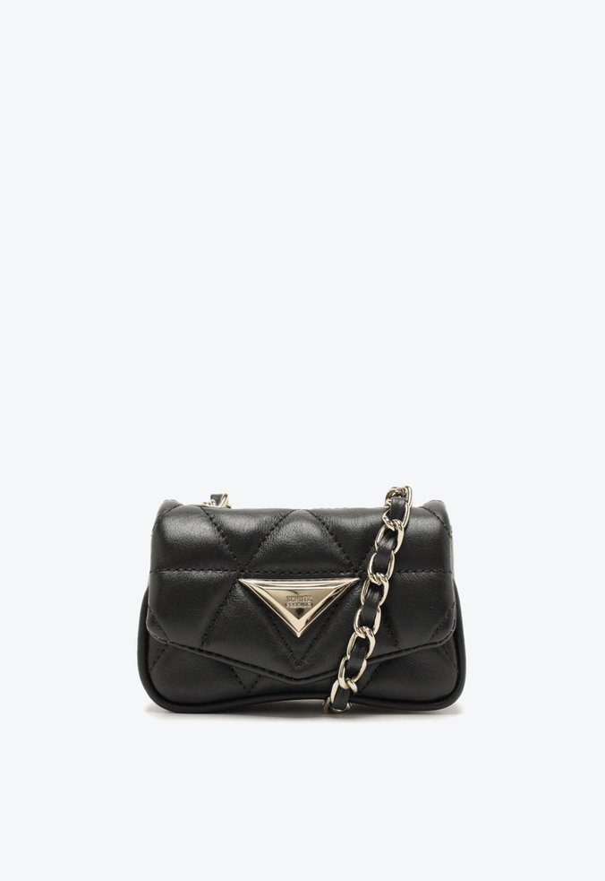 Mini Bolsa Tiracolo Couro Preta