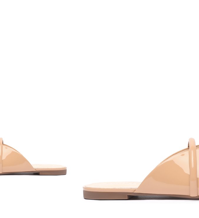 Flat Mule Verniz Neutral Flat Mule Verniz Neutral