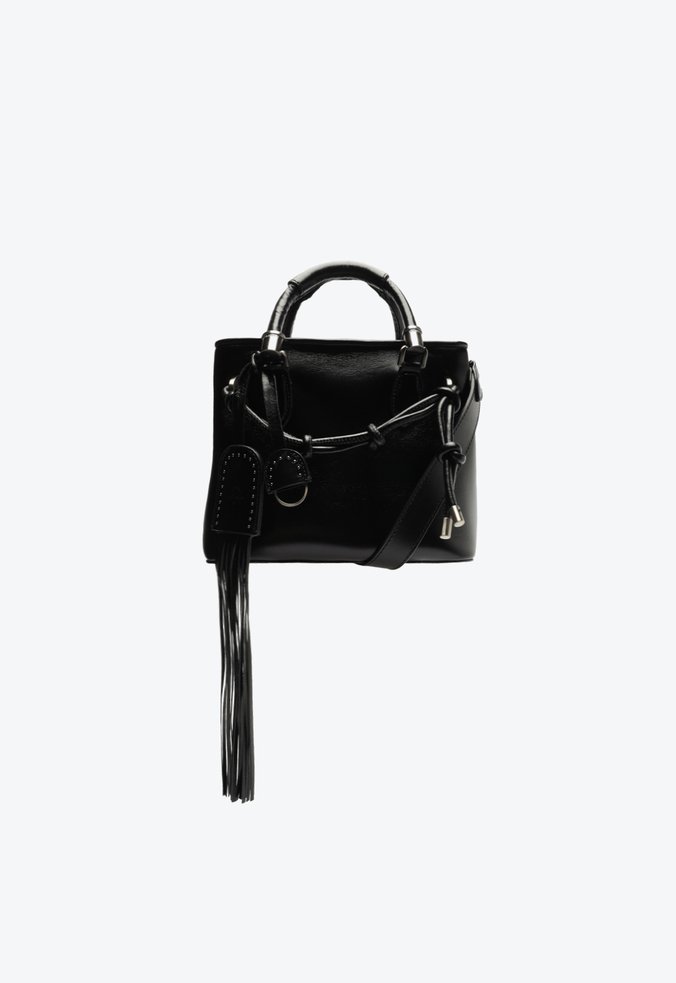 BOLSA ZUMA PEQUENA COURO PRETA