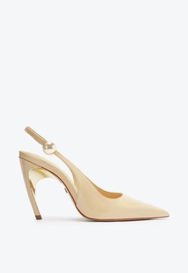 Sapato Scarpin Curve Heels Bege