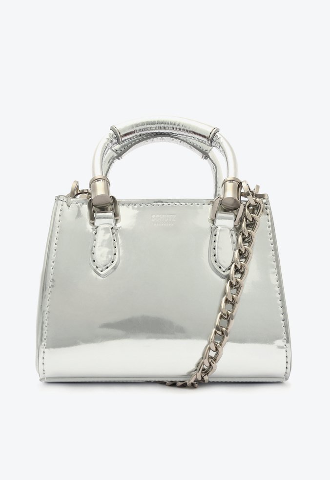 Bolsa Baby Tote Lorena Special Edition Couro Prata