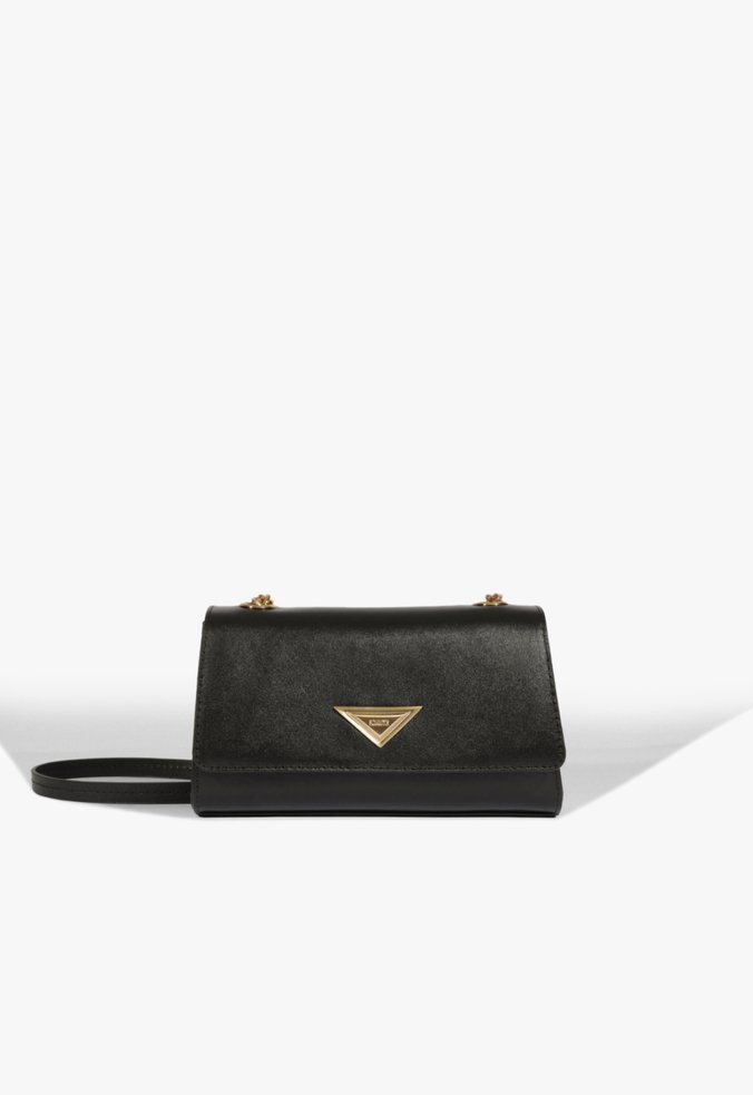 Bolsa Tiracolo Pequena Cally Couro Preta