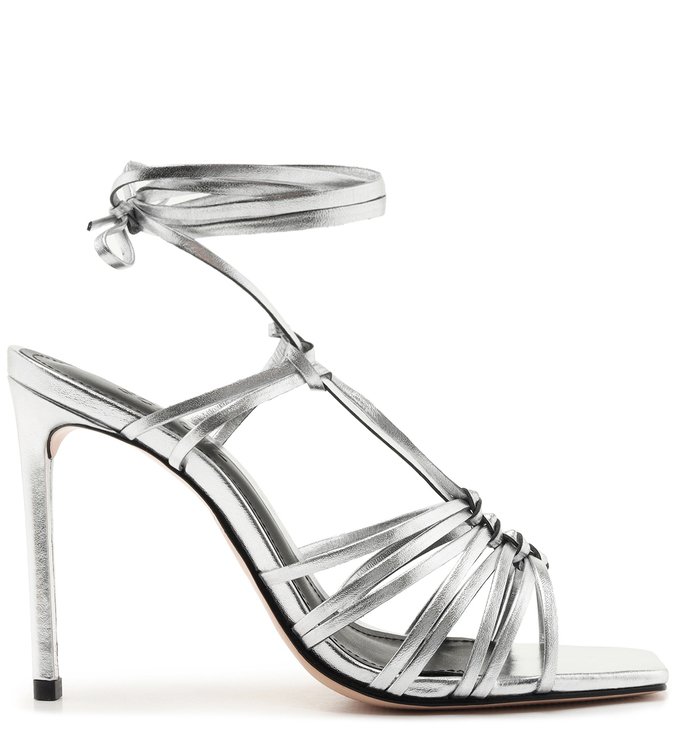 Sandália Lace-Up Prata