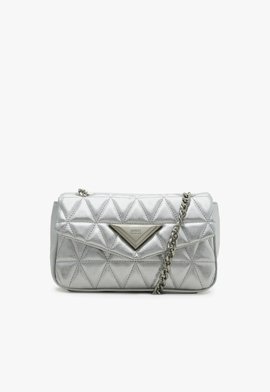 Bolsa Tiracolo Média 944 Couro Prata