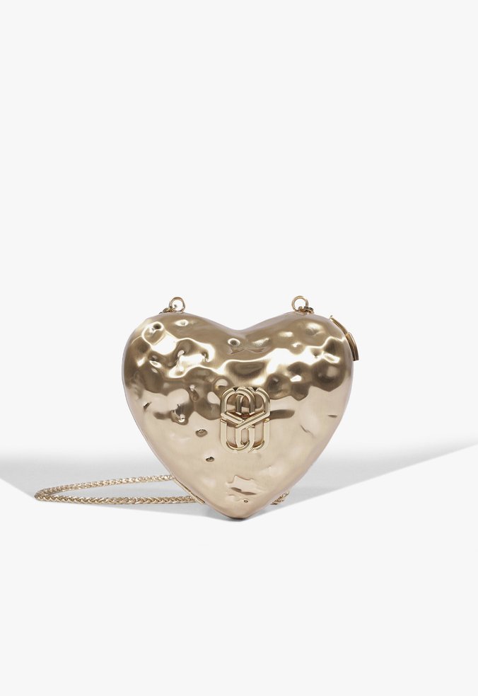 Bolsa Tiracolo Crossbody Heart Beat Dourada