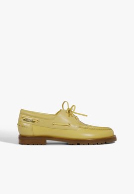 Mocassim Mocaschutz Couro Amarelo
