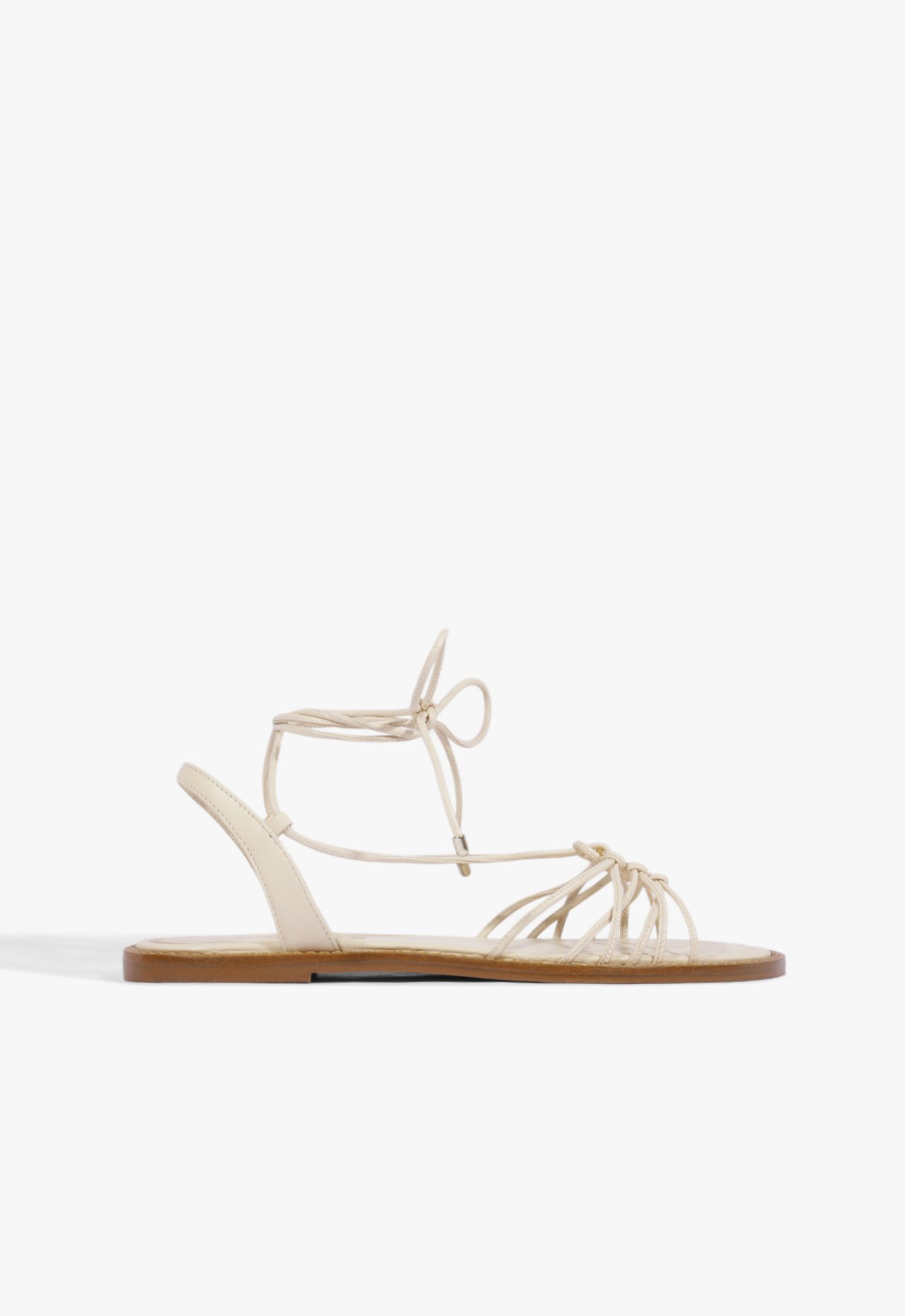 Sandália Rasteira Couro Off White | Schutz