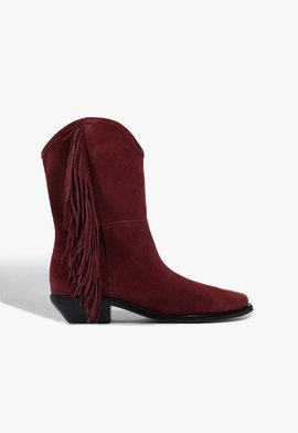 Bota Tess West Camurça Vermelha