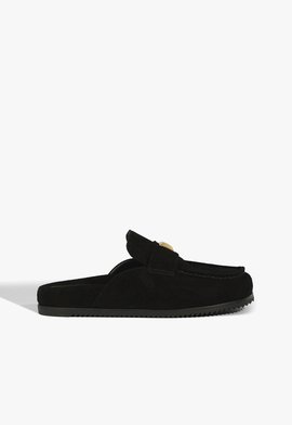 Clog Preta Camurça