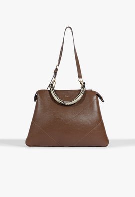 Bolsa Tote Flare Couro Marrom