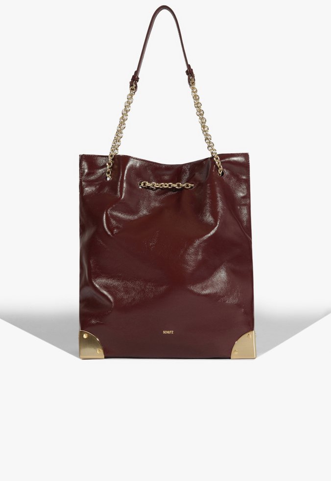 Bolsa Bucket Frame Couro Vinho