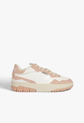 Tênis Runner Couro Lona Rosa