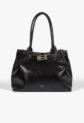 Bolsa Heather Tote Grande Couro Preta