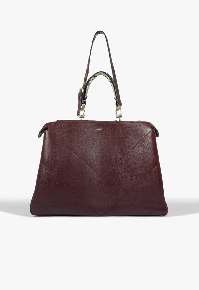 Bolsa Shopping Flare Couro Vermelha