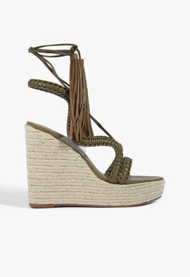 Sandália Lace Wedge Verde