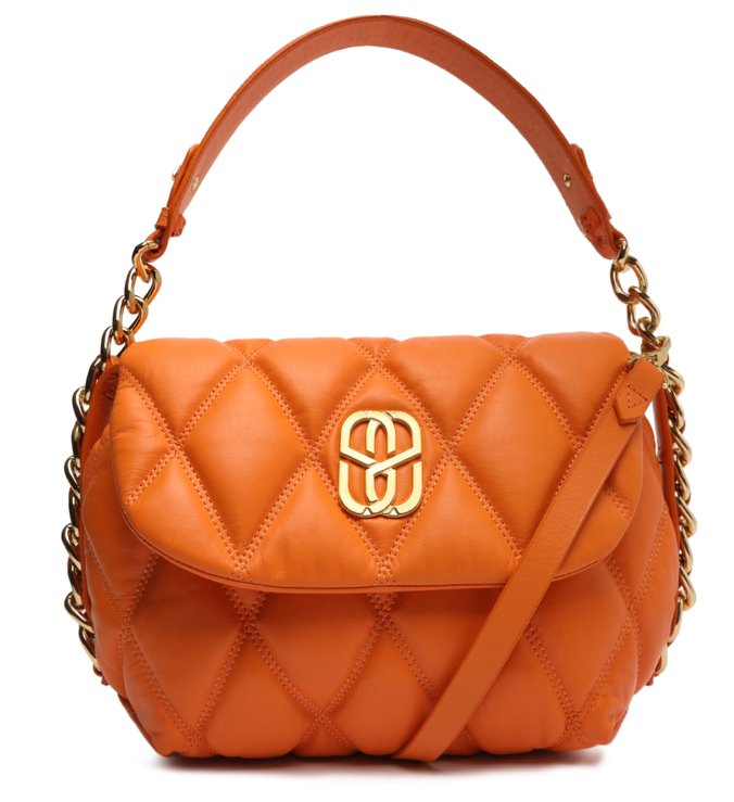 Bolsa Tiracolo Média Maddie Couro Laranja