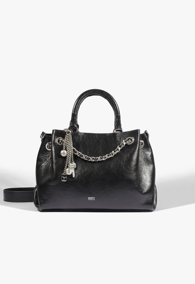 Bolsa Tote Robin Média Couro Preta