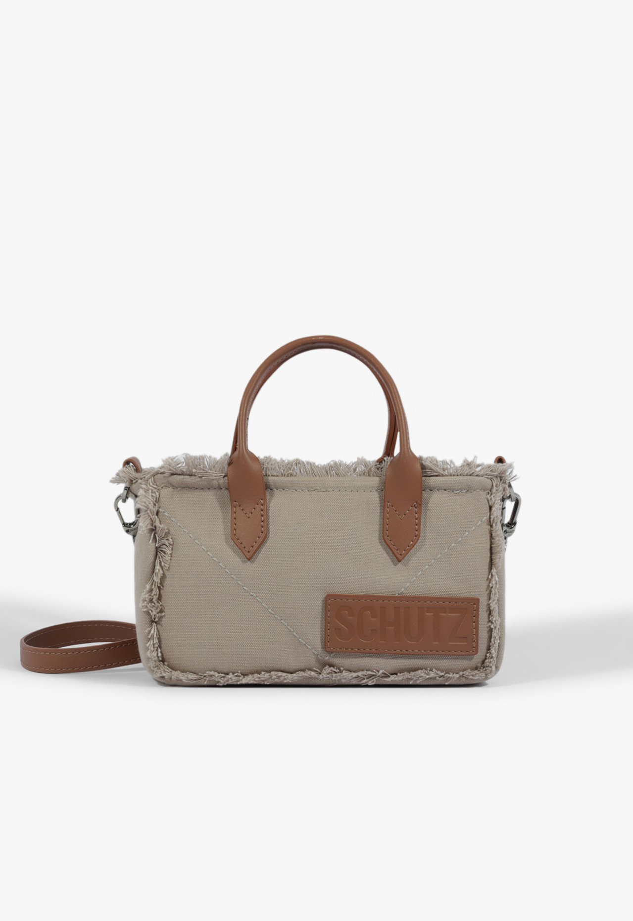Bolsa Tote Média Lona Marrom | Schutz