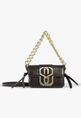 Bolsa Shoulder Pequena Bold Couro Marrom