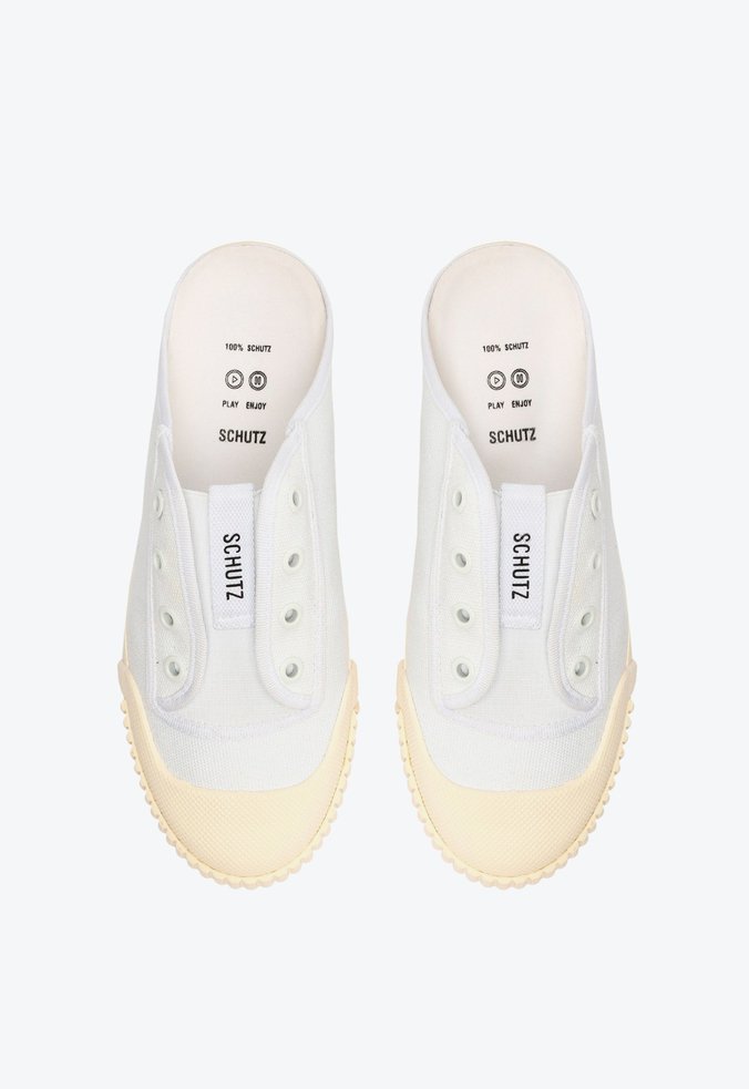Tênis Mule Smash Lona Branco Tênis Mule Smash Lona Branco