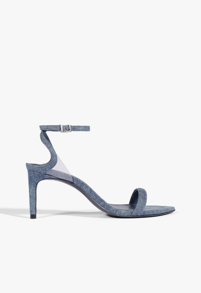 Sandália Skye Leaf Mid Couro Azul