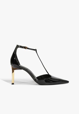 Pump Verniz Salto Fino Alto Preto