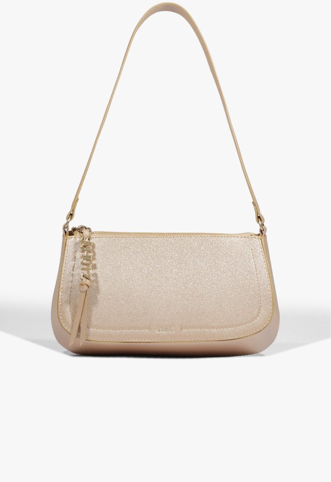 Bolsa Shoulder Tina Média Couro Dourada