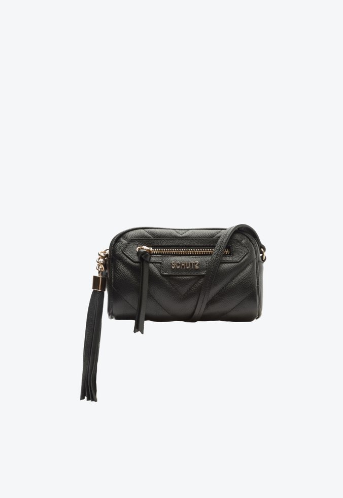 Bolsa Tiracolo Pequena Mirella Couro Preta Schutz