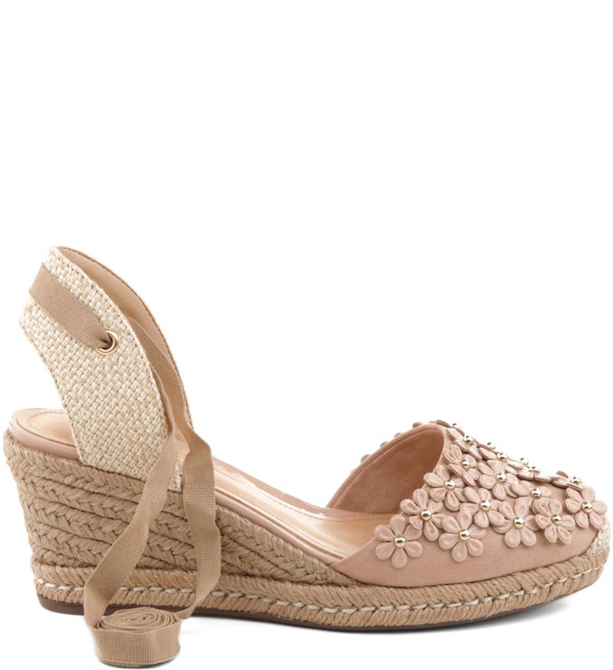 Espadrille Glam Flower Nude