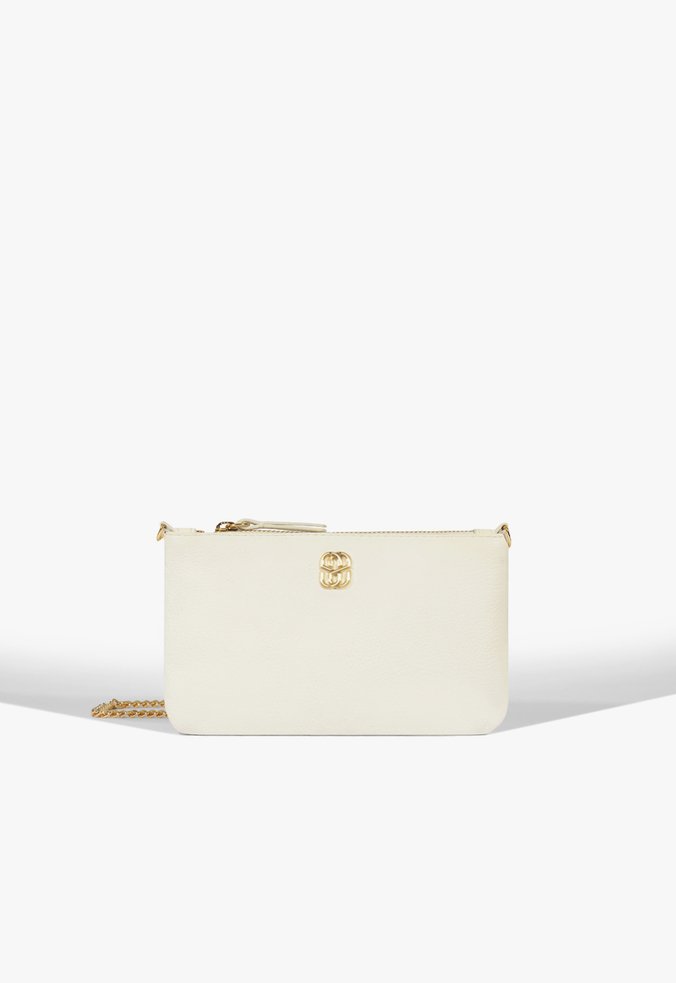 Bolsa Clutch Jennie Pequena Couro Branca