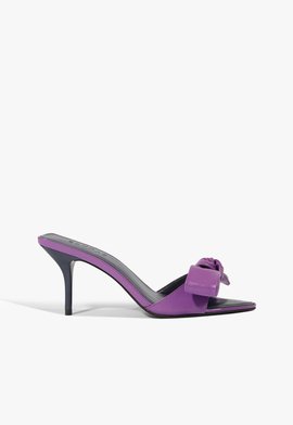 Tamanco Mule Elodie Bow Couro Roxo | Schutz
