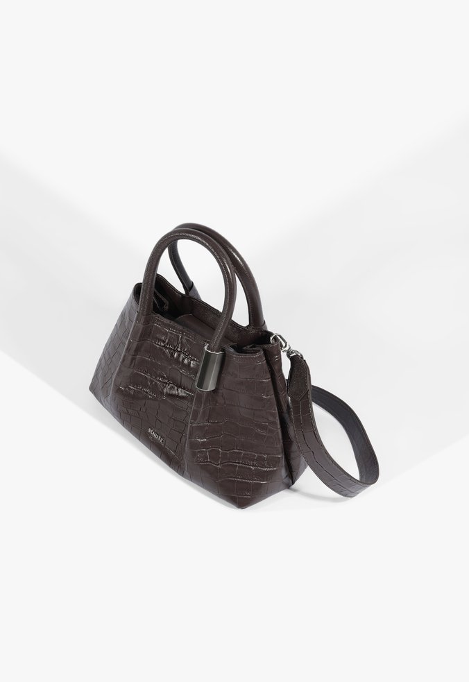 Bolsa Tote Margot Média Couro Croco Marrom | Schutz
