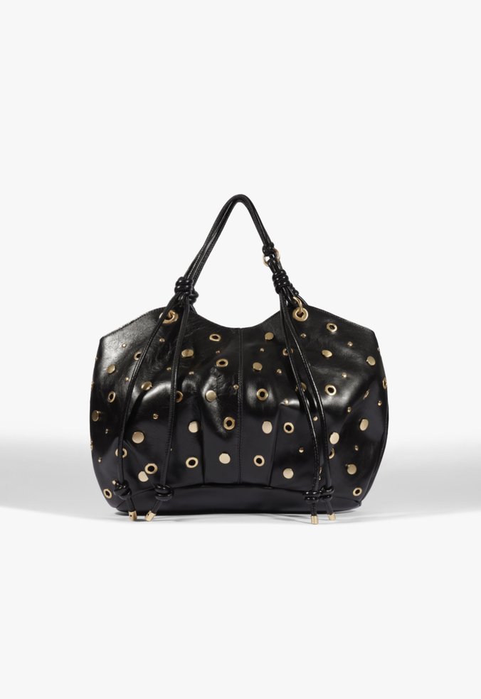 Bolsa Hobo Berry Média Couro Preto